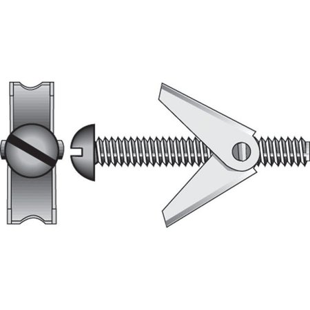 HILLMAN Toggle Bolt, 4" L, Steel, 6 PK 5028